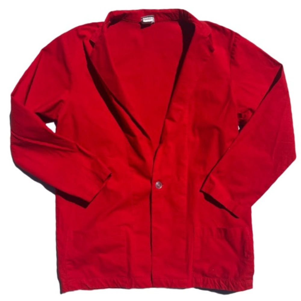 Fuel Injection size medium all over red single button collared blazer jacket